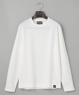 GOTAIRIKU ジャケットのインナーに最適【WEB&一部店舗限定】キレイ目 鹿の子 ビズ長袖Tシャツ ホワイト系