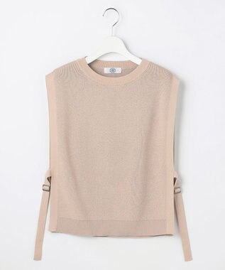 J.PRESS LADIES L 【プラスワンアイテムに】ベルト ニット ベスト ベージュ系