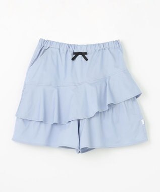 組曲 KIDS 【150-160㎝】アシンメトリーフリル キュロット サックスブルー系