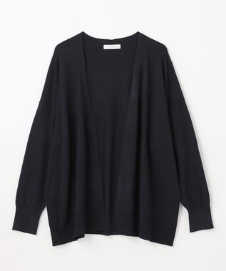 ANY L 【マシンウォッシュ/UVカット】ミドルレングスカーディガン ブラック系