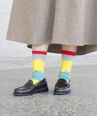 nitorito 【UNISEX】米沢オリジナル柄 ice monster 靴下 gray