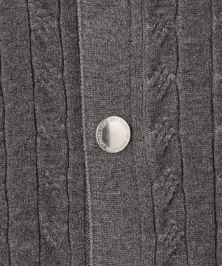 J.PRESS MEN 羽織るだけで整う大人の品格【ストレッチ / イージーケア】【FLEX YARN】ケーブルニット ブルゾンライク カーディガン グレー系