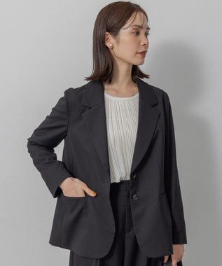 組曲 【加藤ローサさん着用】ハンサムツイル ジャケット ブラック系