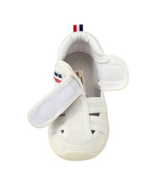 MIKI HOUSE HOT BISCUITS 【13-17cm】ダブルラッセル 水抜けサンダル 白