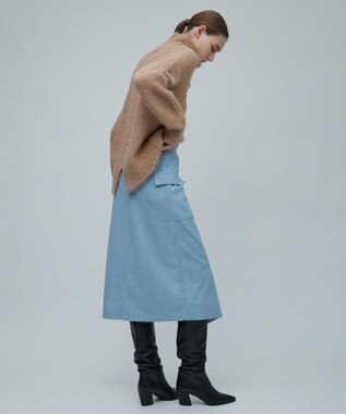 BEIGE， DANTON / フェイクスエードスカート Sax