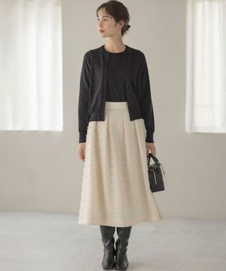 組曲 【WEB限定・2SET】ラメ入りアンサンブルニット ブラック系