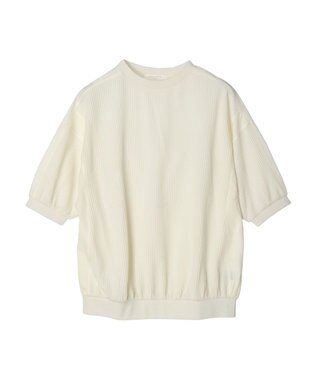 Green Parks ワッフル布帛ドッキングプルオーバー２ Off White