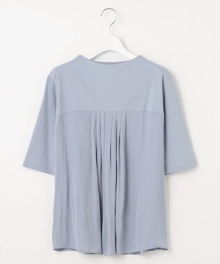 J.PRESS LADIES 【洗える・抗菌防臭・接触冷感・吸水速乾】ドライポンチ フレア カットソー サックス系