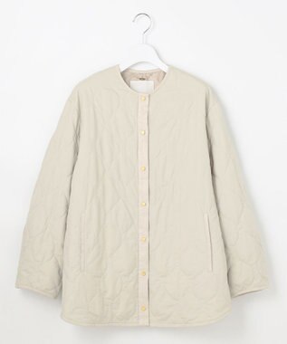 自由区 S 【洗える】パディングキルト アウター ライトベージュ