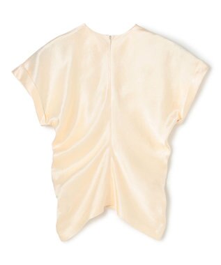BEIGE， CYANO / サテン ドレープブラウス Ecru