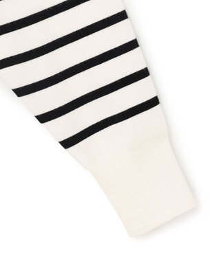 23区 【洗える】ヴィスコースストレッチ ミラノリブ ニット オフ×ブラック