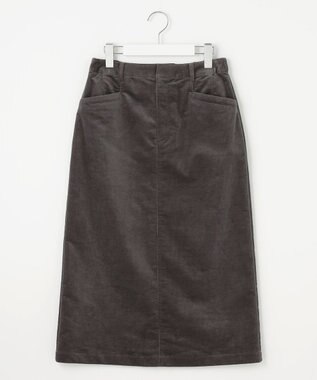 J.PRESS LADIES 【洗える】ハイブリッドAIRDUROY スカート グレー系