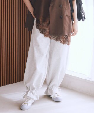 earth music&ecology 裾ドロストスウェットパンツ