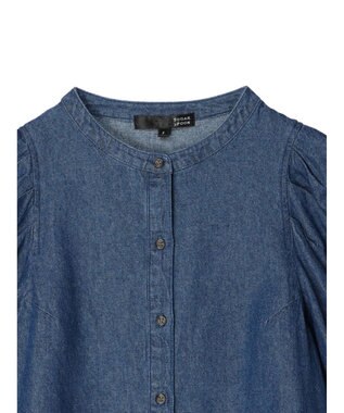 Green Parks ・ＳＵＧＡＲ　ＳＰＯＯＮ　デニムパフブラウス Blue