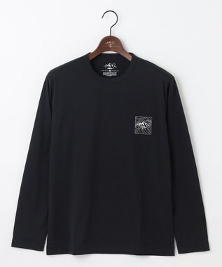 JOSEPH ABBOUD MOUNTAIN 【吸水速乾/消臭性】デオドライ天竺 ロングスリーブ Tシャツ ブラック系