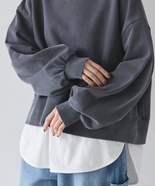 AMERICAN HOLIC ピグメントショートスウェット Charcoal Gray