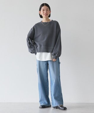 AMERICAN HOLIC ピグメントショートスウェット Charcoal Gray