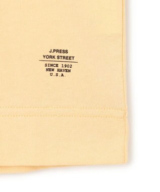 J.PRESS YORK STREET 【UNISEX】ポケット付き ロングスリーブTシャツ ライトイエロー系