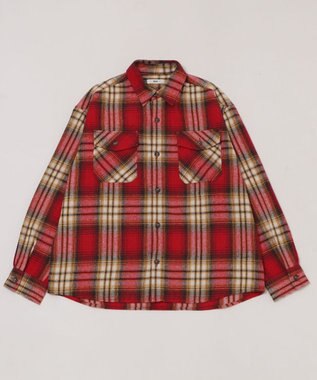 WEGO 【2025年秋冬新作/ユニセックス着用ITEM/SMLサイズ展開】ヘビーネルチェックシャツ（LS） 柄6