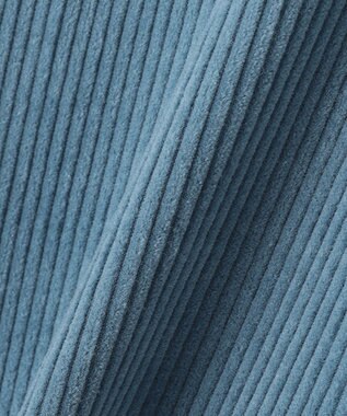 ICB コットンカポックソフトコール ワイドパンツ ブルーグレー系