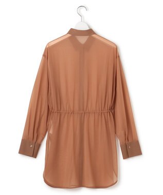 ICB L ハイゲージチュール ロングシャツ アンバーブラウン