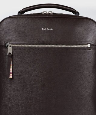 Paul Smith ストローグレインレザー リュック ダークブラウン