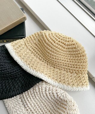 WEGO クロシェ編みハット 柄1