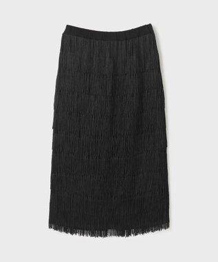 GRACE CONTINENTAL フリンジスカート ブラック
