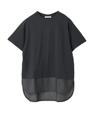 Green Parks 布帛レイヤー半袖チュニック Gray