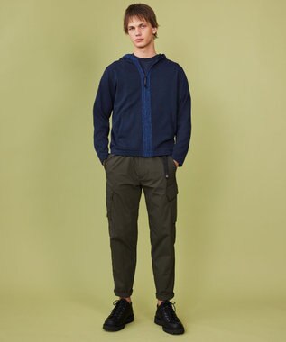 JOSEPH ABBOUD MOUNTAIN 【エコ素材・軽量・通気性・速乾性】ペーパーヤーンパーカー ネイビー系