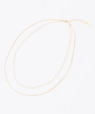 ANY 2連ショートパールネックレス ゴールド