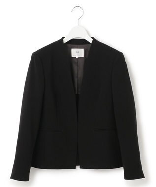 23区 トリアセダブルジョーゼット ジャケット ブラック系