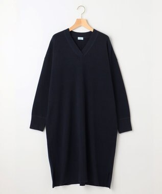 組曲 Aラインリラクシーニット ワンピース ネイビー系