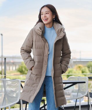 Tiaclasse 【洗える】配色ニットトップスプルオーバー サックス