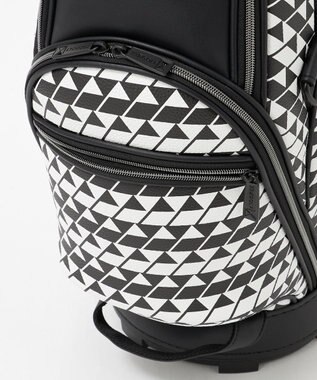 23区GOLF 【UNISEX】フラッグ総柄キャディバッグ　他と被らないデザイン ブラック系5