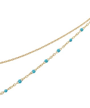 AMERICAN HOLIC 【ステンレス】プチトップカラーMIX2連ネックレス Blue