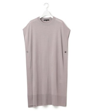 23区 L 【洗える】コンパクトウール ロングベスト ライトグレー系