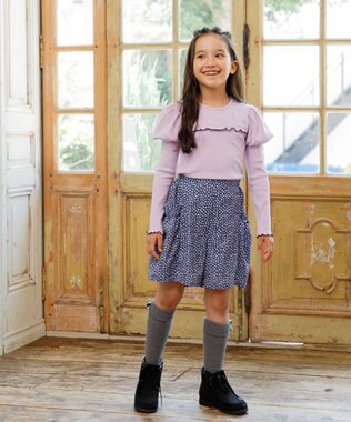 組曲 KIDS 【110-140㎝】パフスリーブ トップス ラベンダー