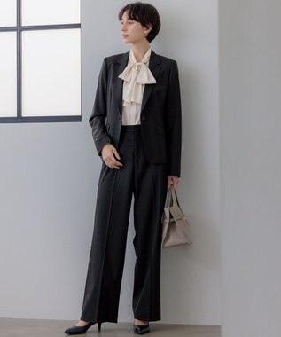 23区 S 【洗える】ドットドビーデシン ブラウス ベージュ系