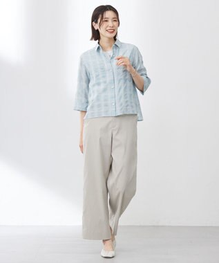 J.PRESS LADIES L 【洗える・接触冷感・撥水・UVカット】タスランチノ パンツ ベージュ系