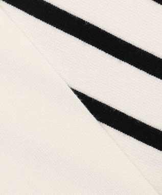 23区 【洗える】ヴィスコースストレッチ ミラノリブ ニット オフ×ブラック