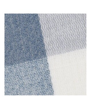 MOONBAT estaa パフィーラメストール ビッグチェック／手洗い可 ターコイズブルー