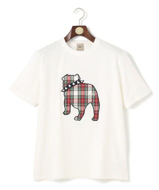 J.PRESS MEN 新色登場！【毎シーズン大好評】【UNISEX】ファブリックワッペン バックブルTシャツ ホワイト系