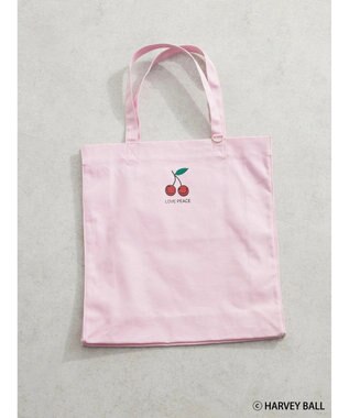 Green Parks Ｓｍｉｌｅｙ　Ｆａｃｅ／チェリープリントＢｉｇトートバック Pink