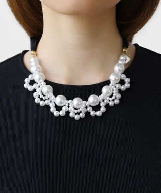 TOCCA LACE PEARL NECKLACE ネックレス ホワイト系