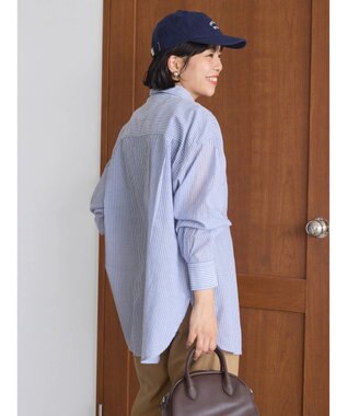 AMERICAN HOLIC 接触冷感Ｗポケットボイルシャツ Stripe