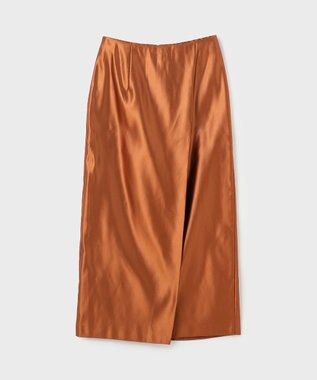 GRACE CONTINENTAL コーティングラップスカート オレンジ