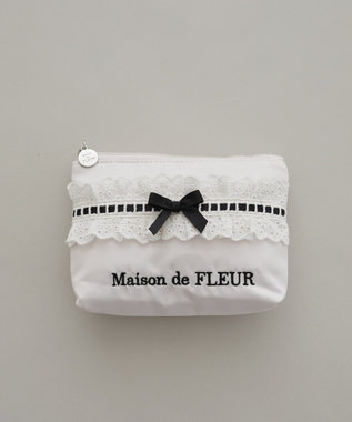 Maison de FLEUR コットンフリルポーチ