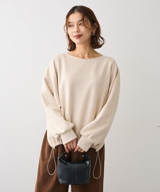 Green Parks なめらかタッチスウェード調ドロストプルオーハ Ivory