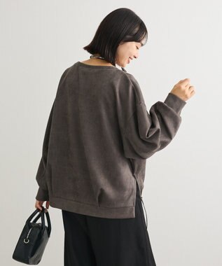 Green Parks なめらかタッチスウェード調ドロストプルオーハ Dark Gray